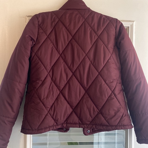 NWT lightweight burgundy button up windbreaker - Picture 3 of 3